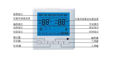 AB8004电地暖数字温控器(图2)