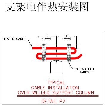 支架电伴热带安装图
